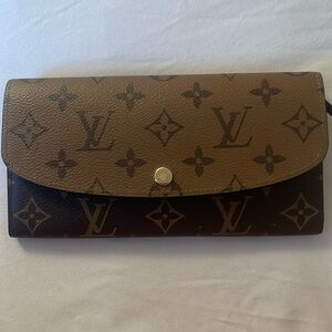 Authentic LV Emilie Wallet monogram reverse